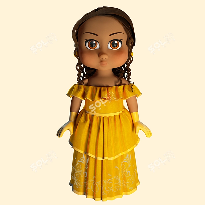 Disney Princess Belle 3D Model 3D model image 1