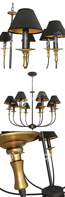 Elegant Crystal Chandelier 3D model image 1