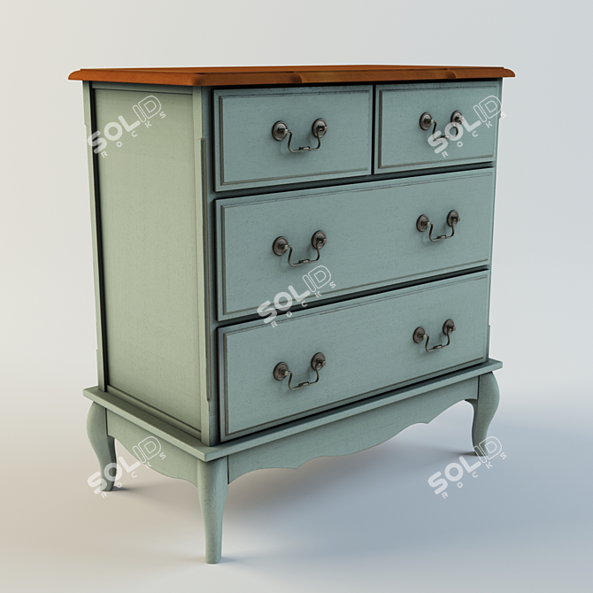 Belvedere Color Dresser: Elegant and Versatile Storage Solution 3D model image 1