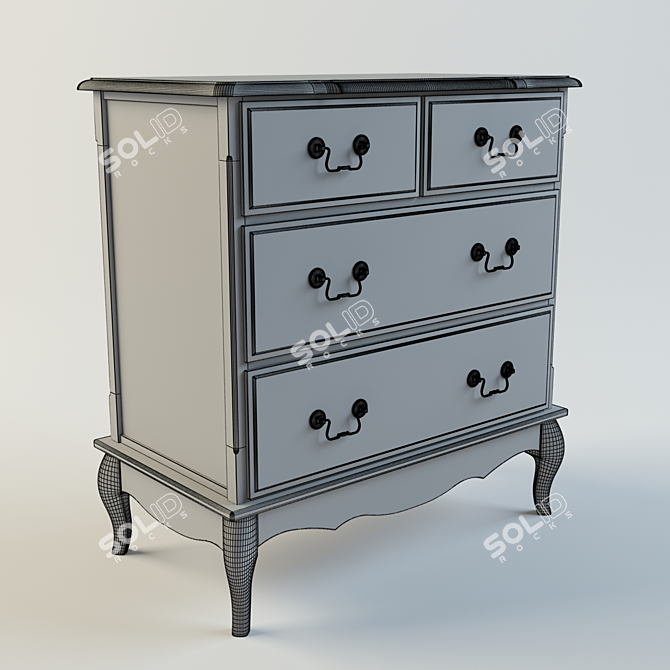 Belvedere Color Dresser: Elegant and Versatile Storage Solution 3D model image 2