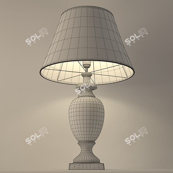 Bronze Ceramic Table Lamp 3D model image 2