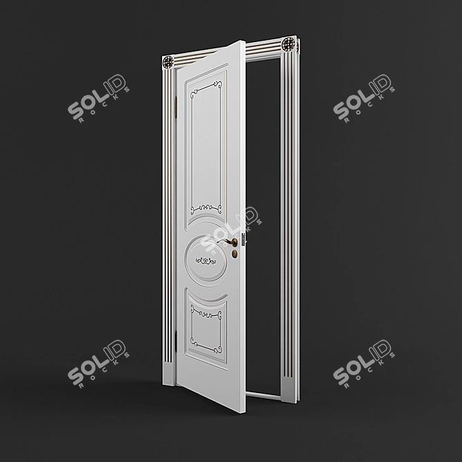 Elegant K-10GF Model Door 3D model image 2