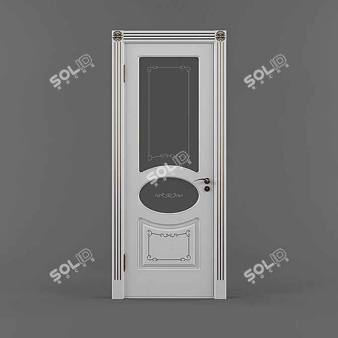 Designer Glass Door K-10GF 3D model image 1