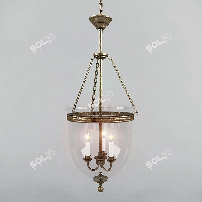 Elegant Island Chandelier 3D model image 1