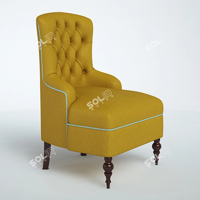 Cozy Bliss: "Aurora" Armchair 3D model image 1