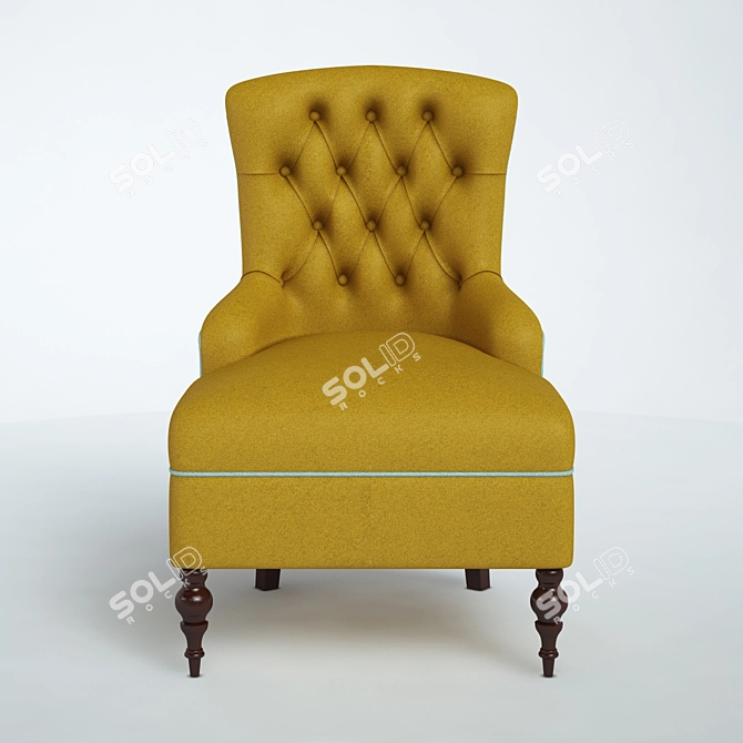 Cozy Bliss: "Aurora" Armchair 3D model image 2