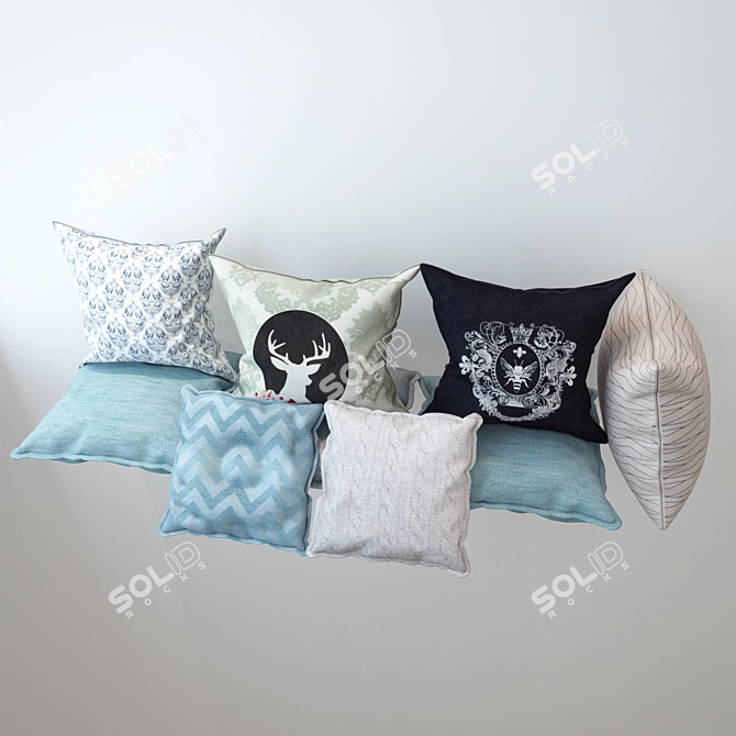 Premium Air Cushions with Nine Airbags 3D model image 1