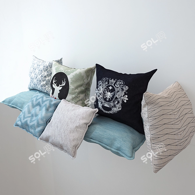 Premium Air Cushions with Nine Airbags 3D model image 2