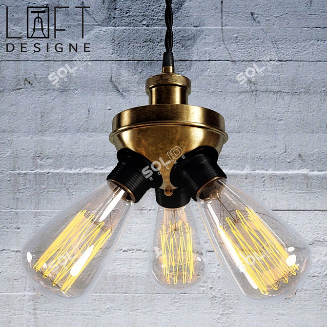 LOFT Designe 728: Stylish Suspension Light 3D model image 1