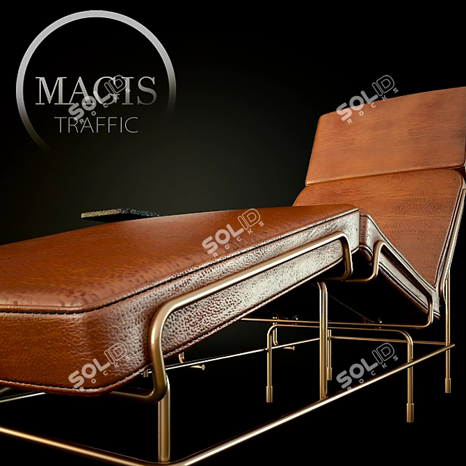 Sleek TRAFFIC Chaise by Magis 3D model image 3