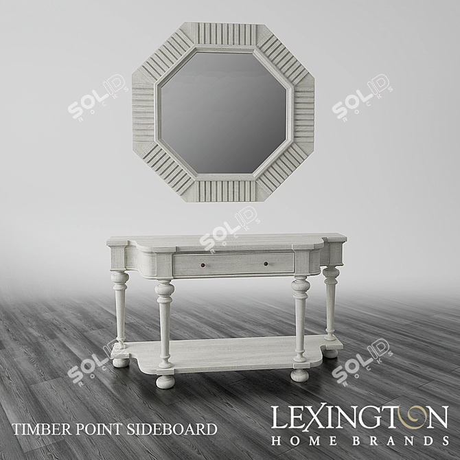 Lexington Timber Point Sideboard 3D model image 1