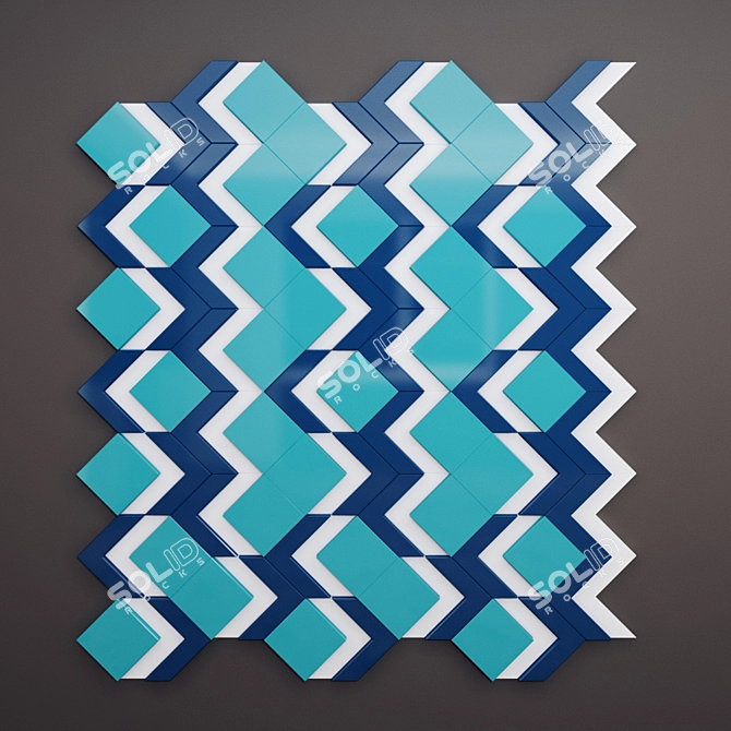 Modular 3D Wall Panels 3D model image 1