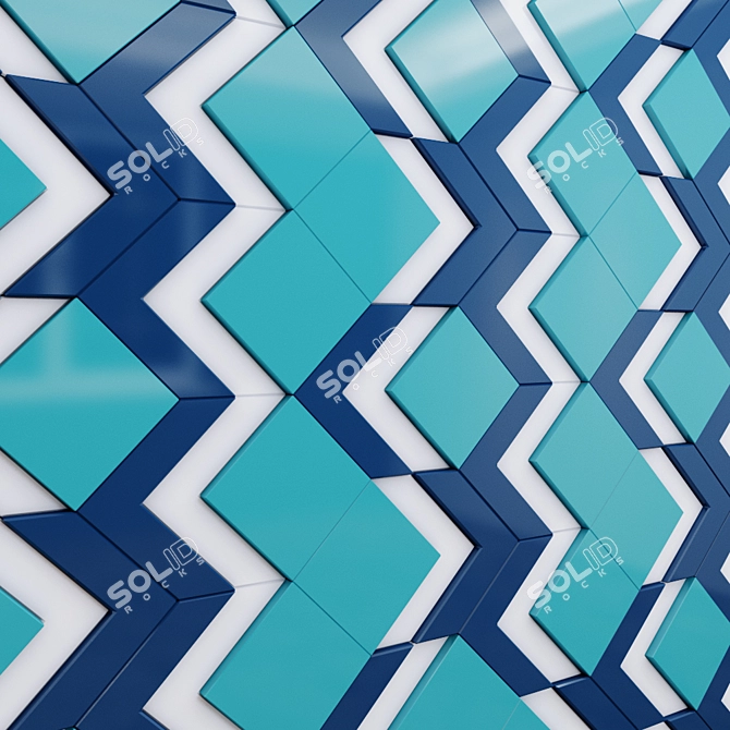 Modular 3D Wall Panels 3D model image 2