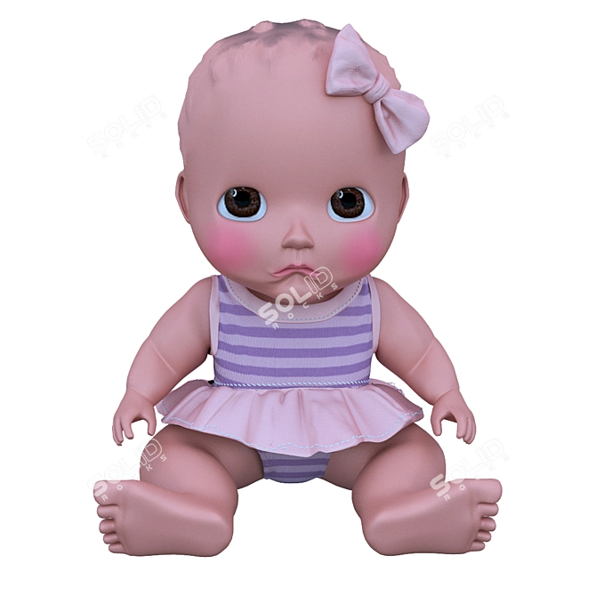 Polys Doll: Lifelike Baby Toy 3D model image 1