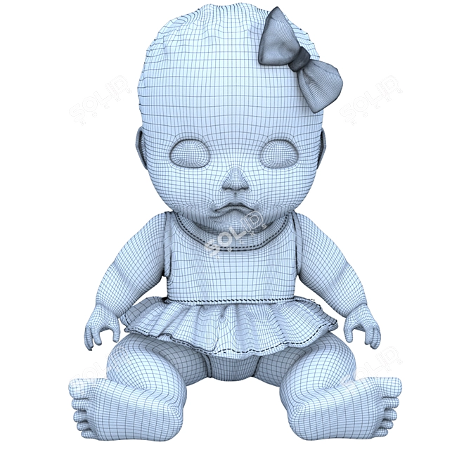 Polys Doll: Lifelike Baby Toy 3D model image 3