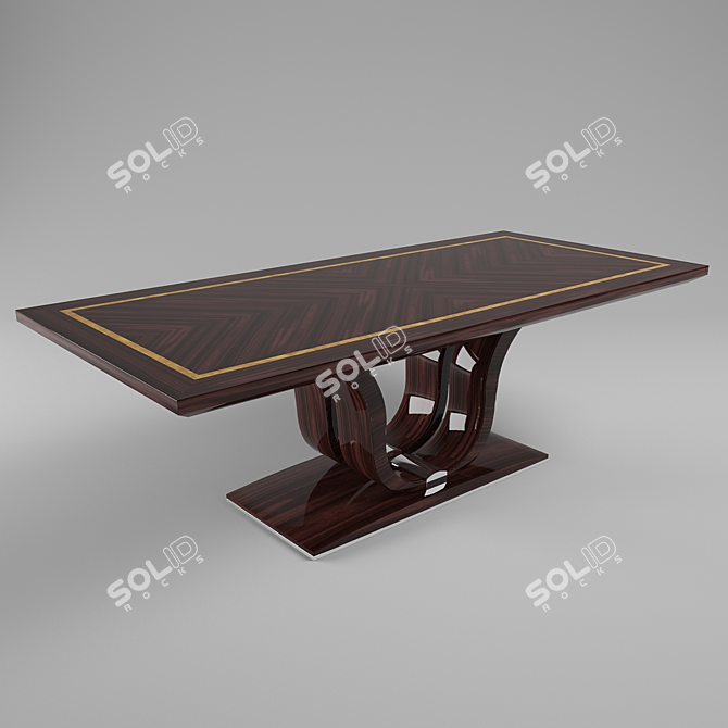 Classic Style Dining Table 3D model image 1
