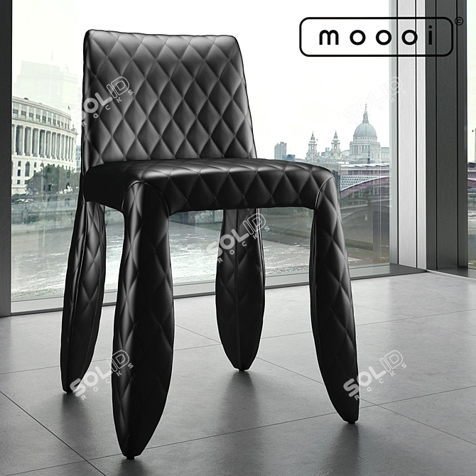 Designer Leather Moooi Monster Chair 3D model image 1