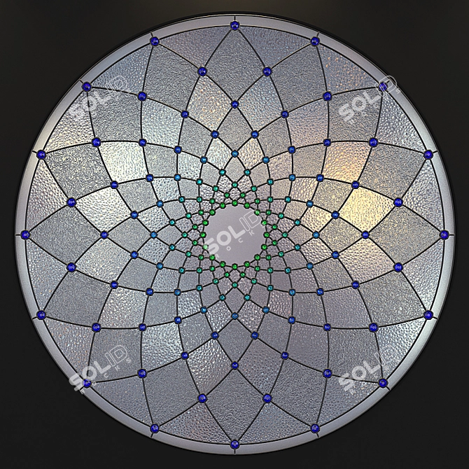 Elegant Stained Glass Round 3D model image 2