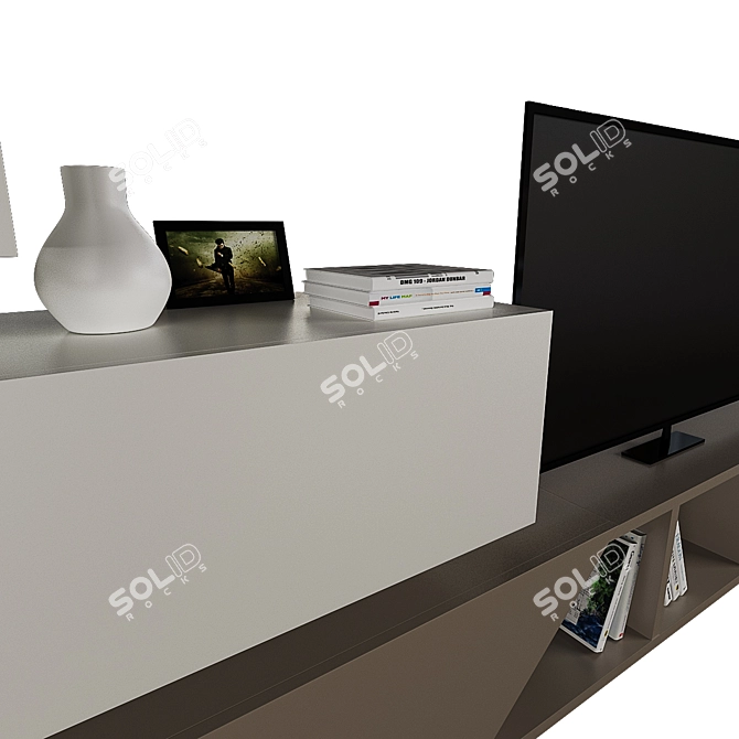 Italian Wall Unit: FAST KUBE & FREE by SANTAROSSA 3D model image 3