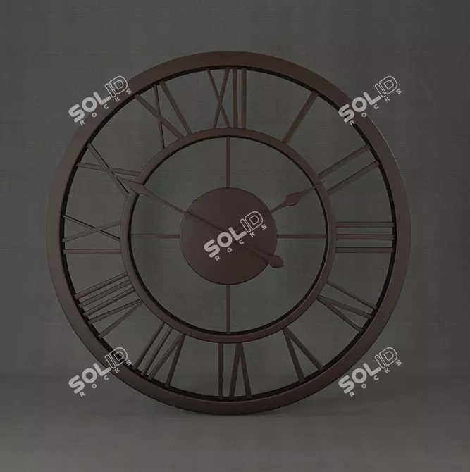 Modern 80cm Wall Clock 3D model image 1