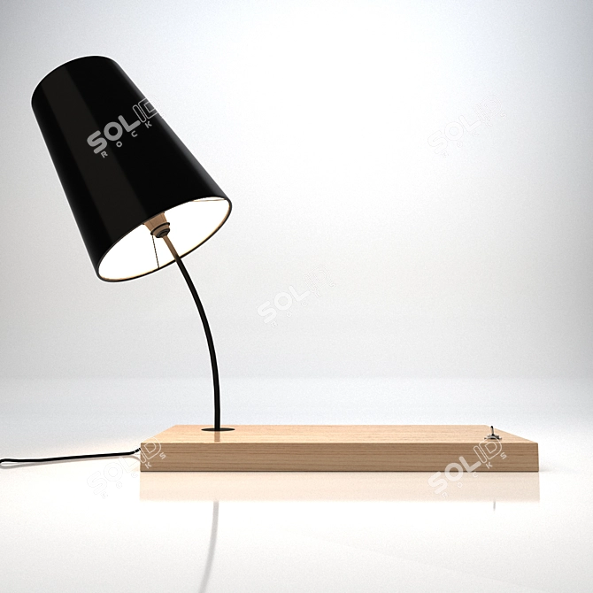 Elegant Desk Lamp - Placa 3D model image 1
