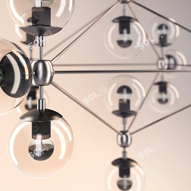 Modo Chandelier: Sleek and Stylish Hanging Lamp 3D model image 2