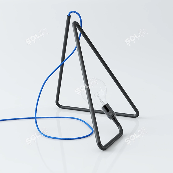 CablePower Triangle Lamp - Illuminate Any Space 3D model image 1