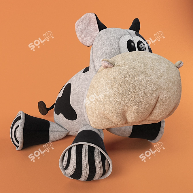 Cuddly Cow Plush 3D model image 1