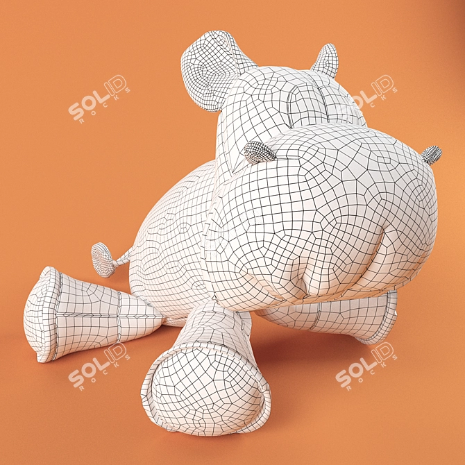 Cuddly Cow Plush 3D model image 3