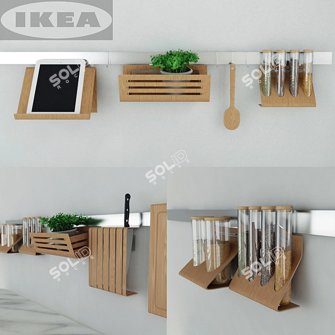 IKEA Rimforsa Kitchen Set: Organize, Cook, Enjoy! 3D model image 1