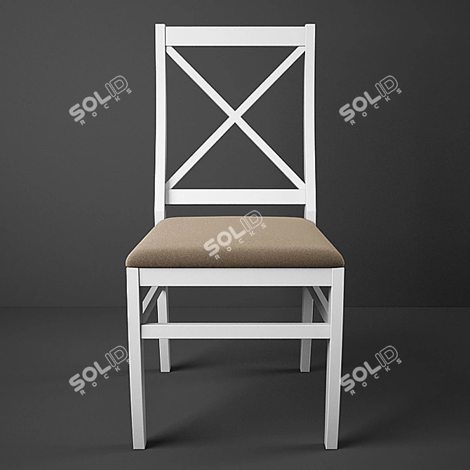 Elegant Upholstered Dining Chair 3D model image 2