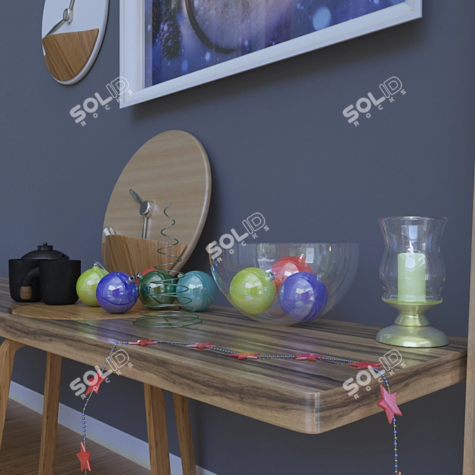 Festive Christmas Decor Set 3D model image 3