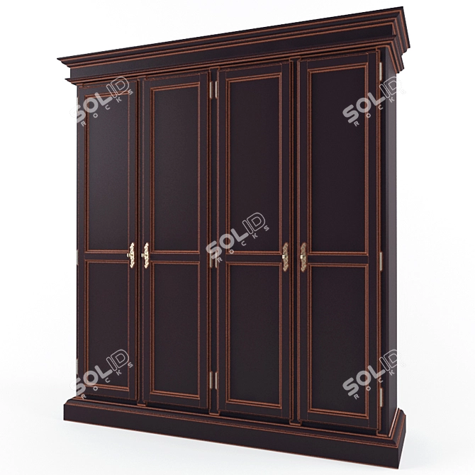 Elegant Tonin Wardrobe 3D model image 1