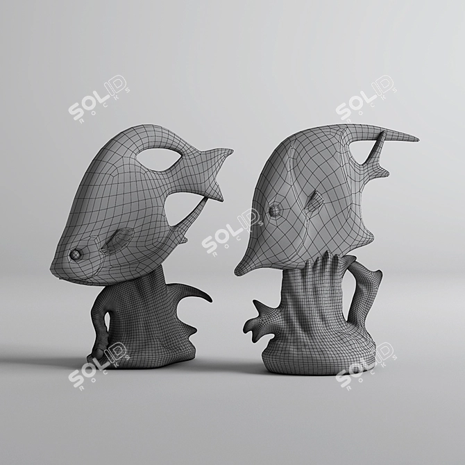 Villari Decor Fish: Elegant 140mm Home Accent 3D model image 3