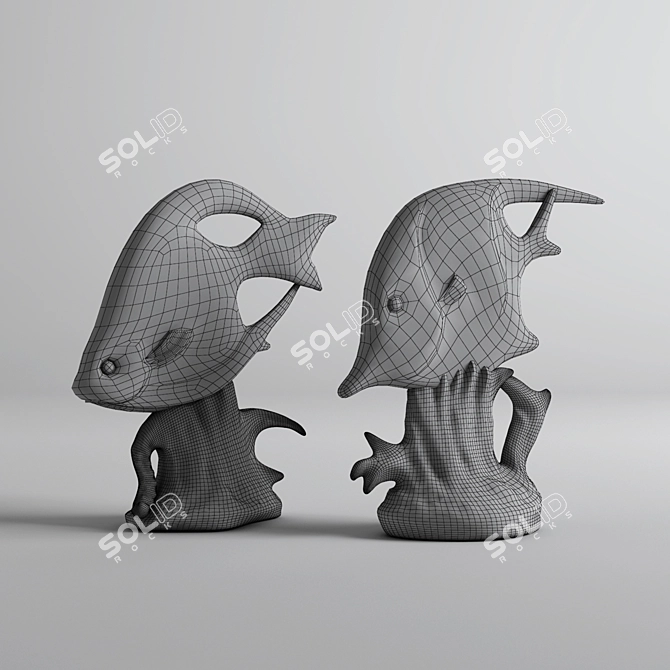 Villari Decor Fish: Elegant 140mm Home Accent 3D model image 6