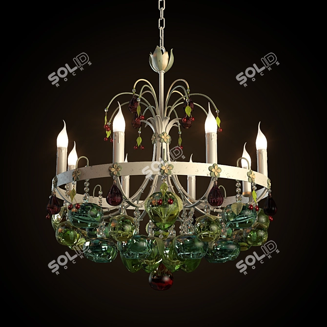 Elegant Tredici Design Chandelier 3D model image 1