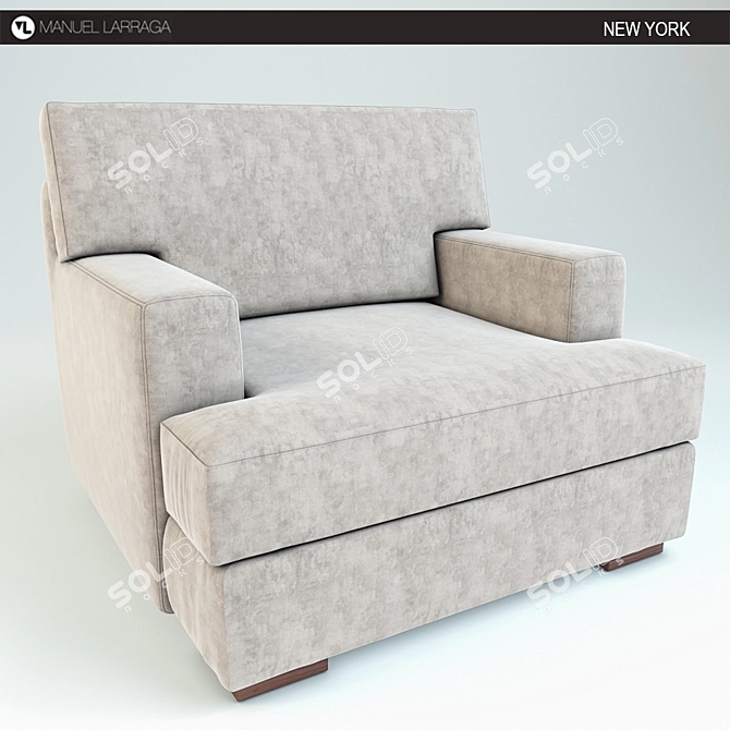 Elegant NYC Sofa Set 3D model image 2