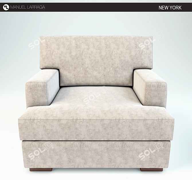 Elegant NYC Sofa Set 3D model image 3