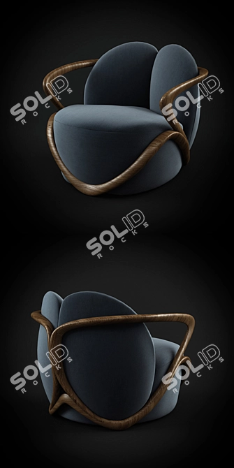 Hug by Giorgetti: Versatile Fabric Options 3D model image 2