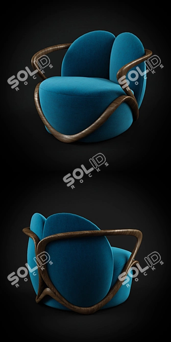 Hug by Giorgetti: Versatile Fabric Options 3D model image 3