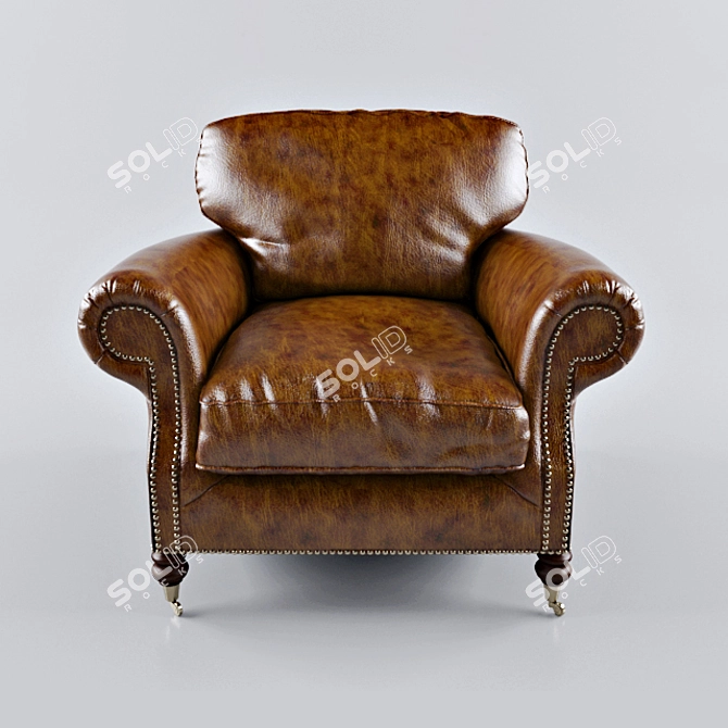 Balmoral Armchair: Timeless Elegance 3D model image 2