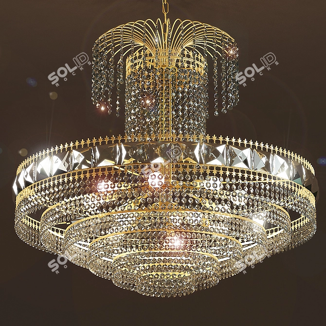 Impero Deco VE 830 - Elegant Swarovski Chandelier 3D model image 1