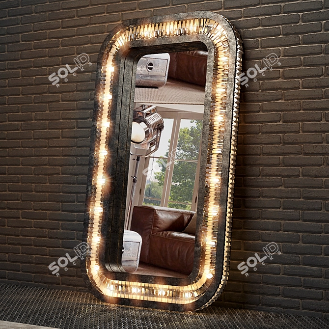 Glamorous Rex Mirror Chandelier 3D model image 2