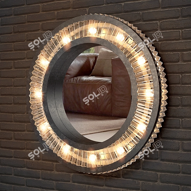 Glamorous Rex Mirror Chandelier 3D model image 3