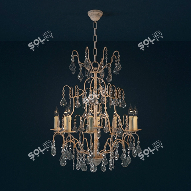 Elegant Victoria Chandelier: Embrace Luxury 3D model image 2