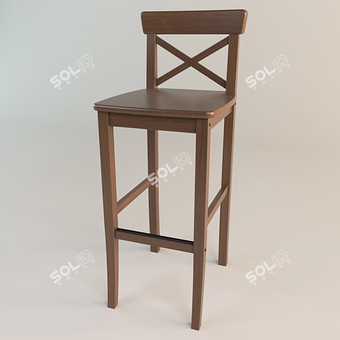 Ingolf Bar Stool 3D model image 1