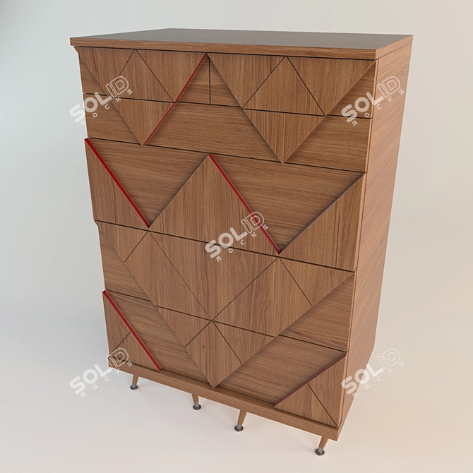 WOO Family: Scandinavian Style Commode 3D model image 1