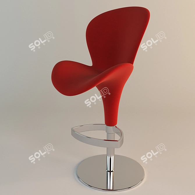 Modern Red Oslo Chair by Tonin Casa 3D model image 1