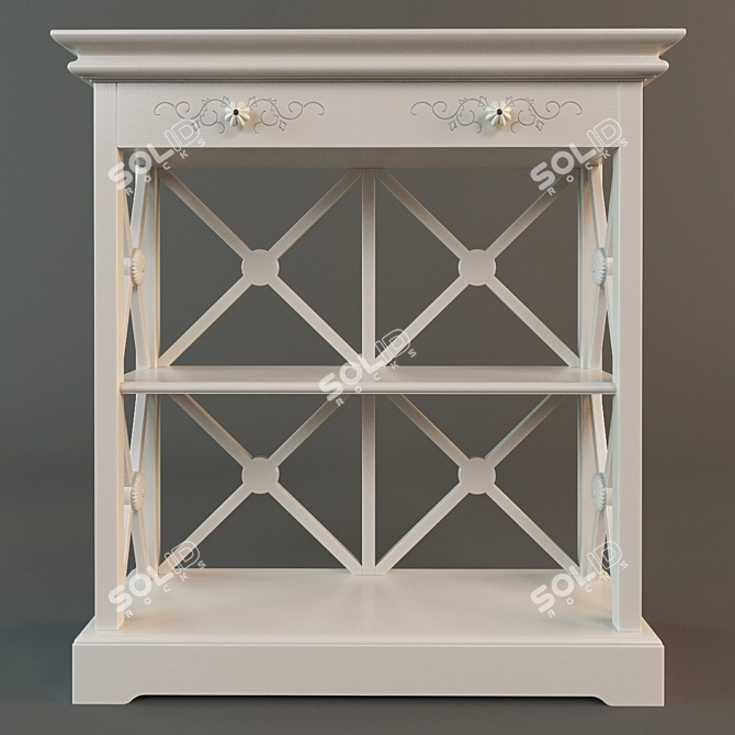 Title: Elegant Mini Rack with Provisional Charm 3D model image 1