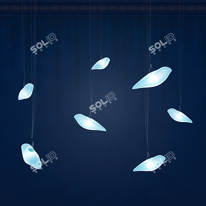 Smoon Birdie Light: Stylish 7-Bird LED Fixture 3D model image 1